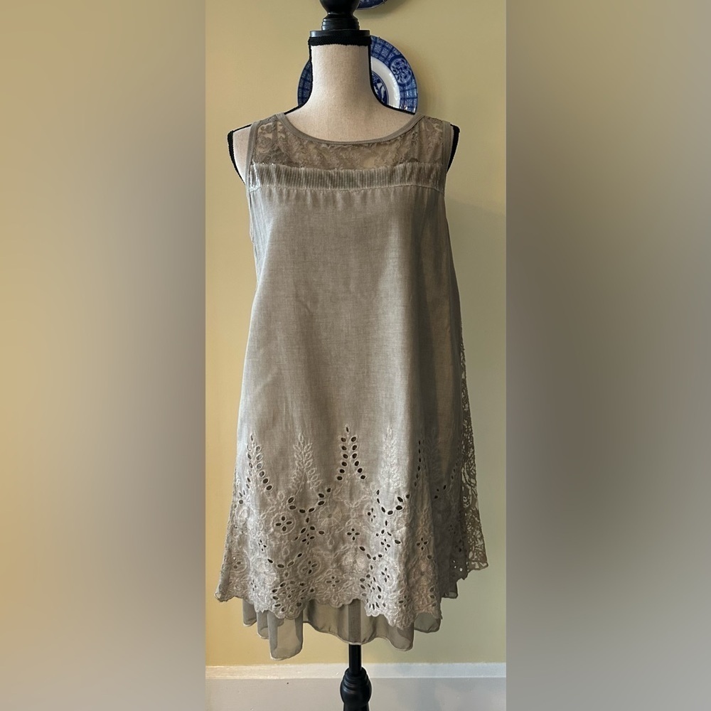 Simply Couture | Cottagecore, Eyelet & Lace Layered Mini Dress